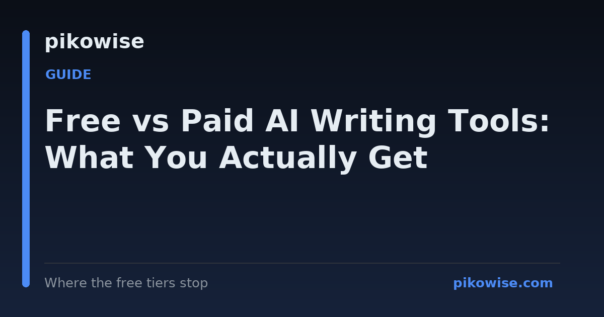 Free vs Paid AI Writing Tools: What You Actually Get